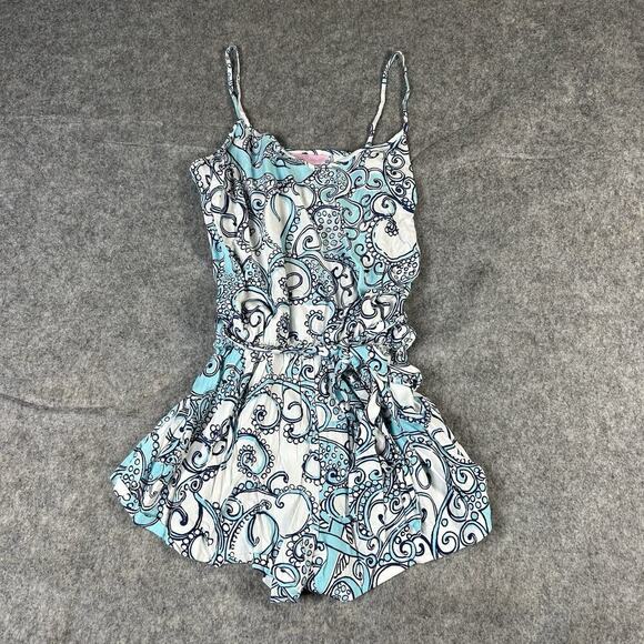 Lilly Pulitzer Deanna Romper Women’s Small Shape Up or Ship Out Beach Vacation - Picture 1 of 8